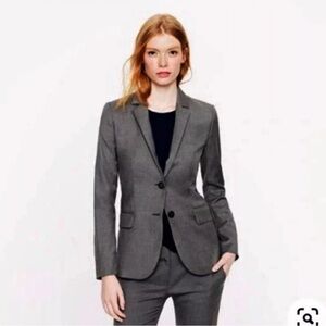 J. Crew 1035 Super 120s 100% Wool Blazer, Charcoal Gray, Size 2